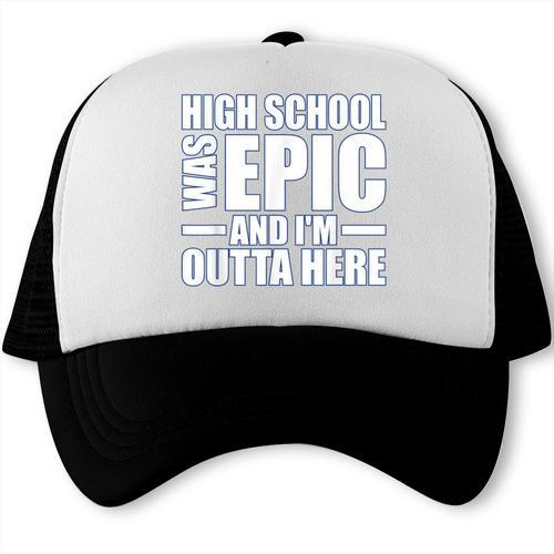 High School Graduate Graduation Party Meme Trucker Cap - Best Gift Smart