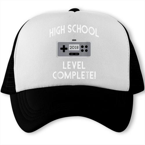 High School Graduation Shirt Level Complete Video Gamer Trucker Cap - Best Gift Smart