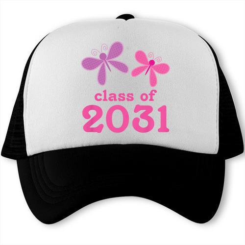 Kids Class Of 2031 Kindergarten Girls Graduation T-Shirt Trucker Cap - Best Gift Smart