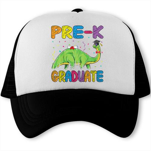 Kids Pre-K Graduate Brontosaurus Dino Pre Kindergarten Graduation Trucker Cap - Best Gift Smart