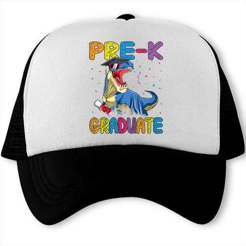 Kids Pre-K Graduate Dinosaur T-Rex Pre Kindergarten Graduation Trucker Cap - Best Gift Smart