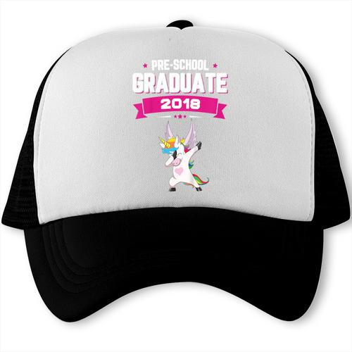 Kids Preschool Graduate 2018 Unicorn Dab Graduation Pre-K TShirt Trucker Cap - Best Gift Smart
