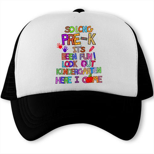 Kids So Long Kindergarten Here I Come Pre-K Graduation Graduate Trucker Cap - Best Gift Smart