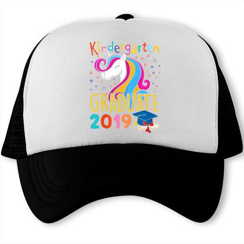 Kids Unicorn Kindergarten Graduation Graduate Shirt Trucker Cap - Best Gift Smart