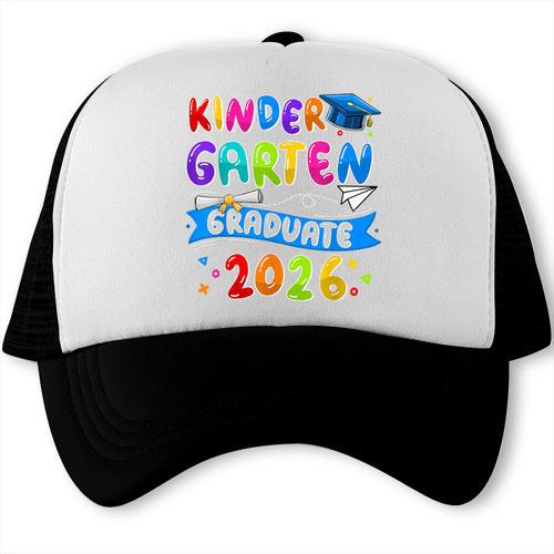 Kindergarten Graduate Kindergarten Class Of 2026 Graduation Trucker Cap - Best Gift Smart