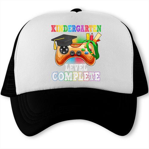 Kindergarten Level Complete Last Day Of School Graduation Trucker Cap - Best Gift Smart