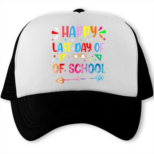 Last Day Of School Tie Dye School Graduation Summer Teacher Trucker Cap - Best Gift Smart