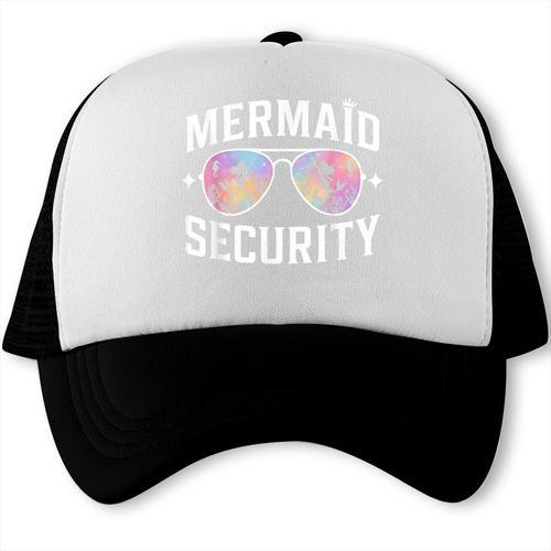 Mermaid Security Mom Dad Family Trip Cruise Sea Event Trucker Cap - Father's Day Fun