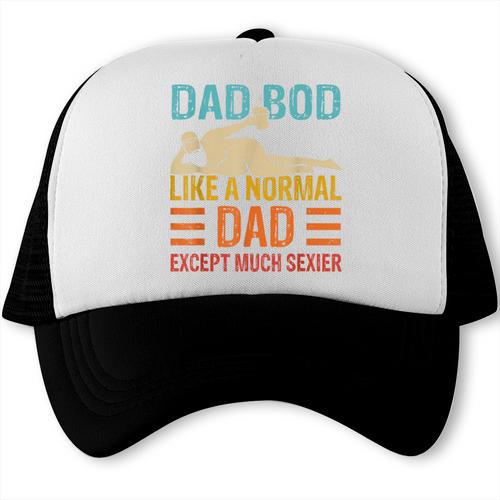 New Dad Bod Definition Sexy Dad Jokes Fathers Day Trucker Cap - Father's Day Fun