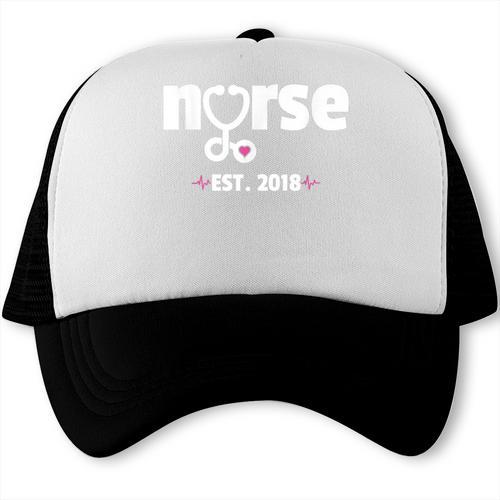 New Nurse Est 2018 Nursing School Graduation Trucker Cap - Best Gift Smart