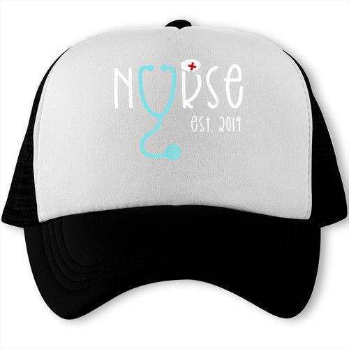 New Nurse Est 2019 T Shirt Graduation RN Women Trucker Cap - Best Gift Smart