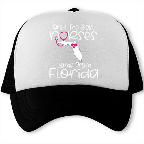 Nurse Florida RN CNA LPN Nursing Student Graduation Trucker Cap - Best Gift Smart