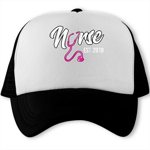 Nursing Graduation Nurse Est 2018 T-Shirt Trucker Cap - Best Gift Smart