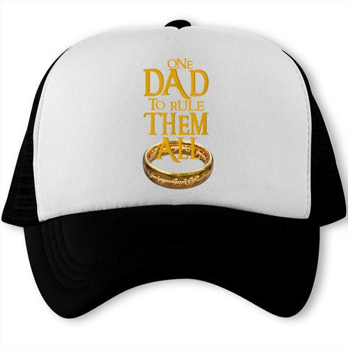 One Dad To Rule Them All Nerd Dad Tee Trucker Cap - Father's Day Fun