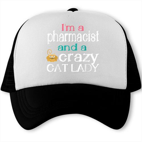 Pharmacist Cat Lady PharmD Women Graduation Trucker Cap - Best Gift Smart