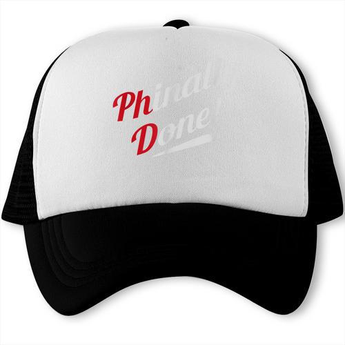Phinally Done PhD T Shirt Graduation Trucker Cap - Best Gift Smart