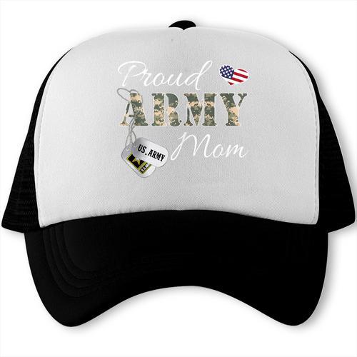 Proud Army Mom Army Graduation Military Mom T-Shirt Trucker Cap - Best Gift Smart