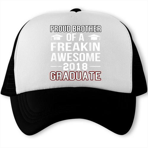 Proud Brother Of A 2018 Graduate Senior Graduation T Shirt Trucker Cap - Best Gift Smart