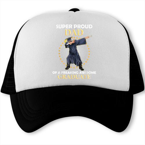 Proud Dad Of 2018 Graduate Dabbing Graduation Senior Shirt Trucker Cap - Best Gift Smart