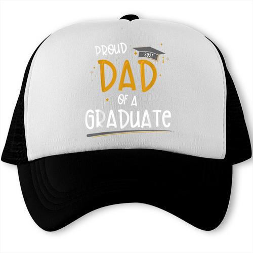 Proud Dad Of A Class Of 2021 Graduate Graduation Trucker Cap - Best Gift Smart
