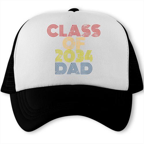 Proud Dad Of A Class Of 2034 Graduate Senior Graduation Trucker Cap - Best Gift Smart