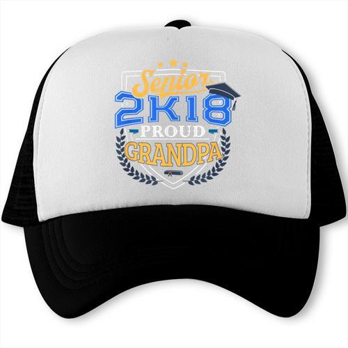 Proud Grandpa Of 2018 Senior Shirt Graduation Grad 2K18 Trucker Cap - Best Gift Smart