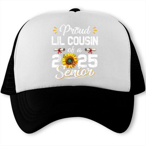 Proud Lil Cousin Of A Class Of 2025 Senior Graduation 2025 Trucker Cap - Best Gift Smart
