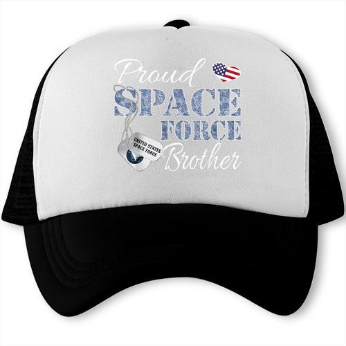 Proud Space Force Brother Space Force Graduation Tee Trucker Cap - Best Gift Smart
