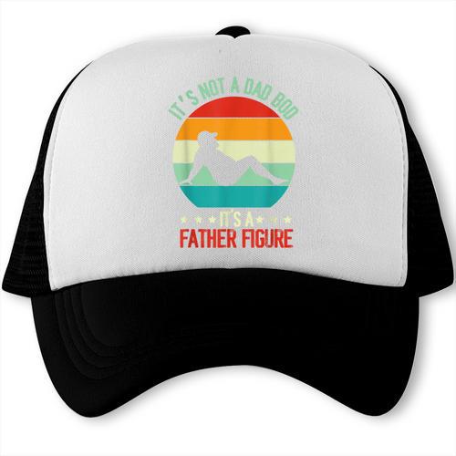 Retro Vintage It's Not A Dad BOD Its A Father Figure Trucker Cap - Father's Day Fun