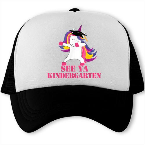 See Ya Kindergarten DABBING Unicorn Graduation Meme Trucker Cap - Best Gift Smart