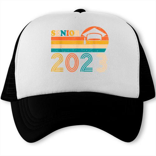 Senior 2023 Retro Class Of 2023 Seniors Graduation 23 Trucker Cap - Best Gift Smart