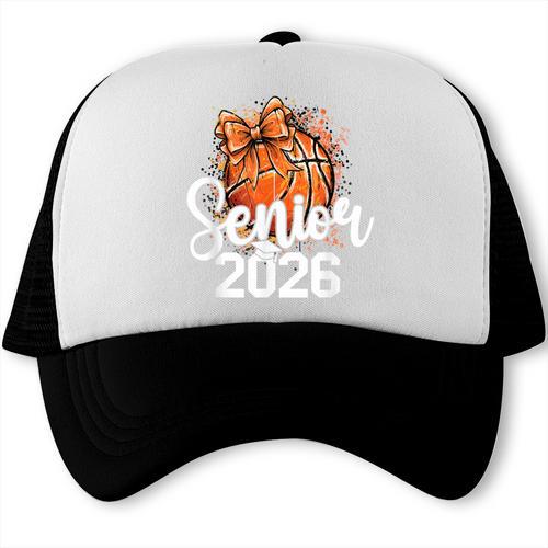 Senior Basketball Class Of 2026 Coquette Graduation Day Trucker Cap - Best Gift Smart