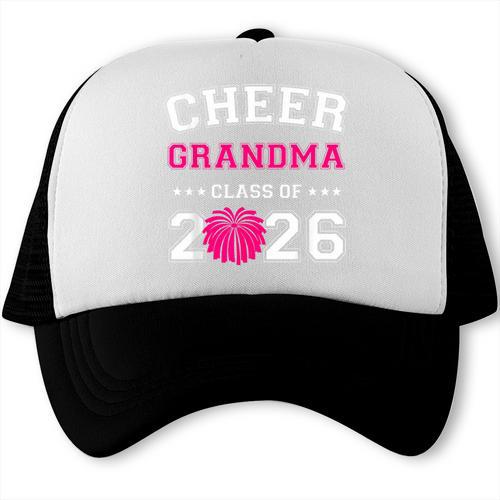 Senior Cheerleader Grandma Cheer Class Of 2026 Graduation Trucker Cap - Best Gift Smart