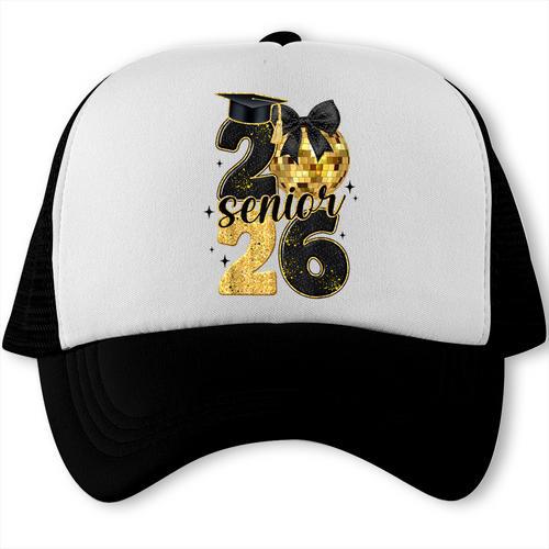Senior Class Of 2026 Senior Girl Graduation Cap Coquette Bow Trucker Cap - Best Gift Smart