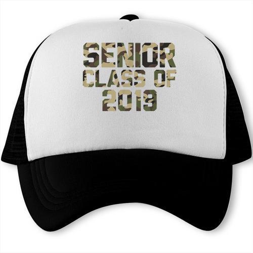 Seniors 2019 Class TShirt Camo Print T-Shirt Graduation Gift Trucker Cap - Best Gift Smart