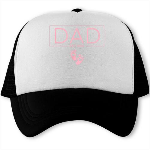 Soon To Be Daddy Of Baby Girl 2026 First Time Dad To Be Pink Trucker Cap - Father's Day Fun