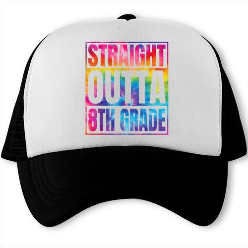 Straight Outta 8th Grade Great Graduation Eighth Grade Trucker Cap - Best Gift Smart