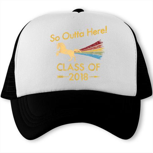STRAIGHT OUTTA HIGH SCHOOL 2018 Grad Graduation Shirt Trucker Cap - Best Gift Smart