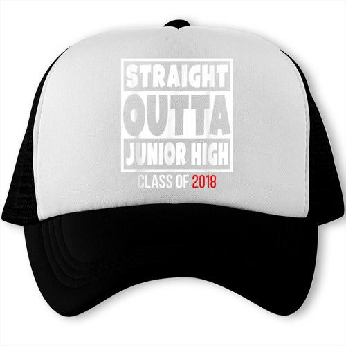 Straight Outta Junior High Class Of 2018 Graduation Shirt Trucker Cap - Best Gift Smart