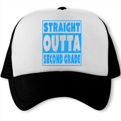 Straight Outta Second Grade Graduation Class Trucker Cap - Best Gift Smart