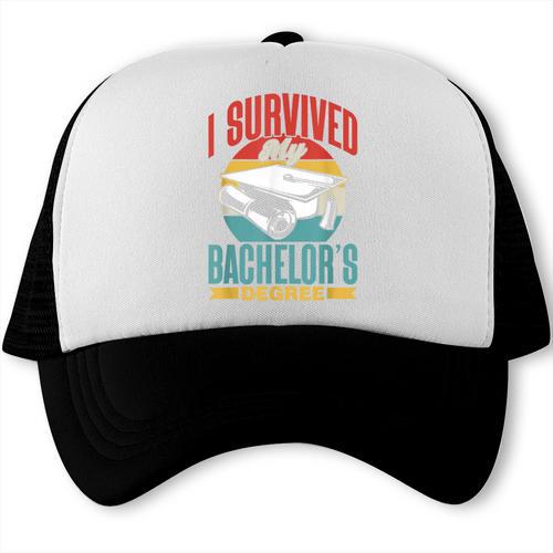 I Survived My Bachelor's Degree Party Bachelor Graduation Trucker Cap - Best Gift Smart