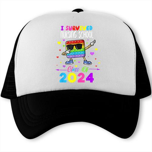 I Survived Nursing School Of 2024 Student Graduation 2024 Trucker Cap - Best Gift Smart