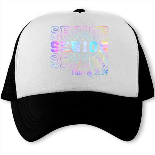 Tie Dye Senior 24 Class Of 2024 Seniors Graduation 24 Trucker Cap - Best Gift Smart