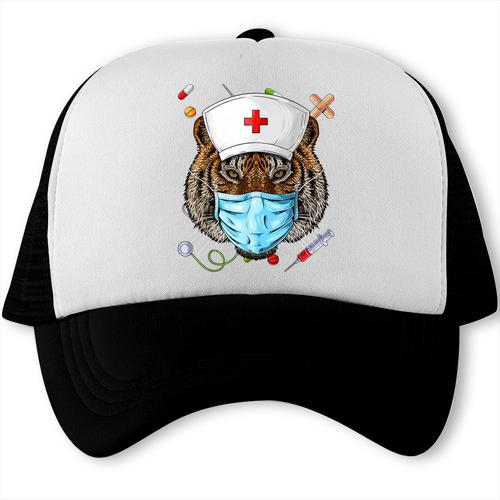 Tiger Nurse RN ER Nursing School Graduation Trucker Cap - Best Gift Smart