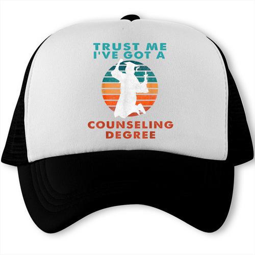 Trust Me I'Ve Got A Counseling Degree College Graduation Trucker Cap - Best Gift Smart