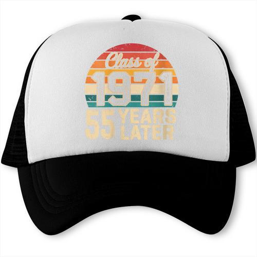 Vintage Class Of 1971 55 Years Later Reunion 55th Graduation Trucker Cap - Best Gift Smart