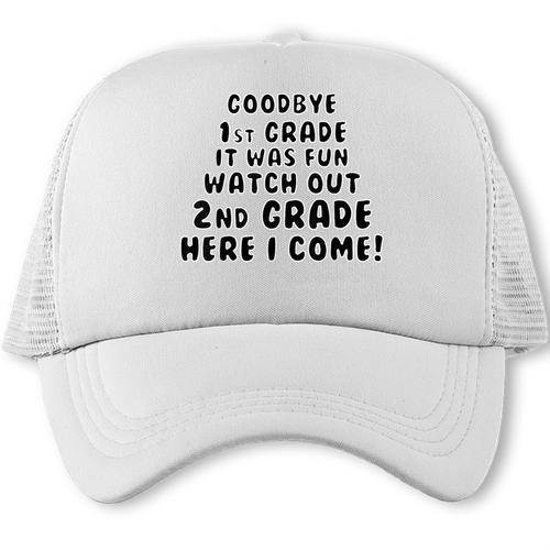1st First Grade Graduation Tshirt Moving On To 2nd Grade Trucker Cap - Best Gift Smart