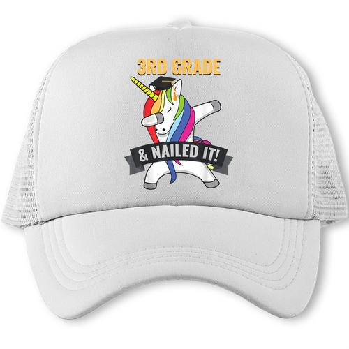 3RD GRADE NAILED IT UNICORN DABBING GRADUATION T-SHIRT Trucker Cap - Best Gift Smart