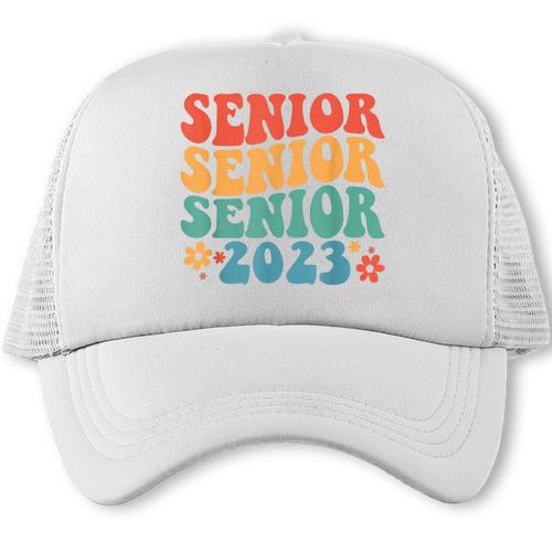Class Of 2023 Senior 2023 Graduation Retro Seniors Trucker Cap - Best Gift Smart