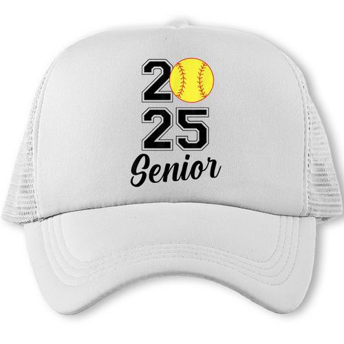 Class Of 2025 Softball Senior Graduation Graduate Women Trucker Cap - Best Gift Smart